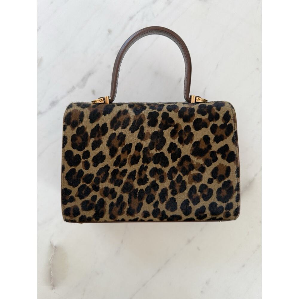 VERSACE Medusa Plaque Leopard Printed Top HANDLE Bag $ 2800 Retail - Picture 7 of 16